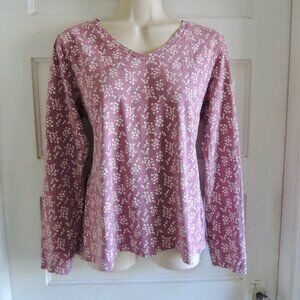 Dip Purple & White Floral Organic Cotton Top M